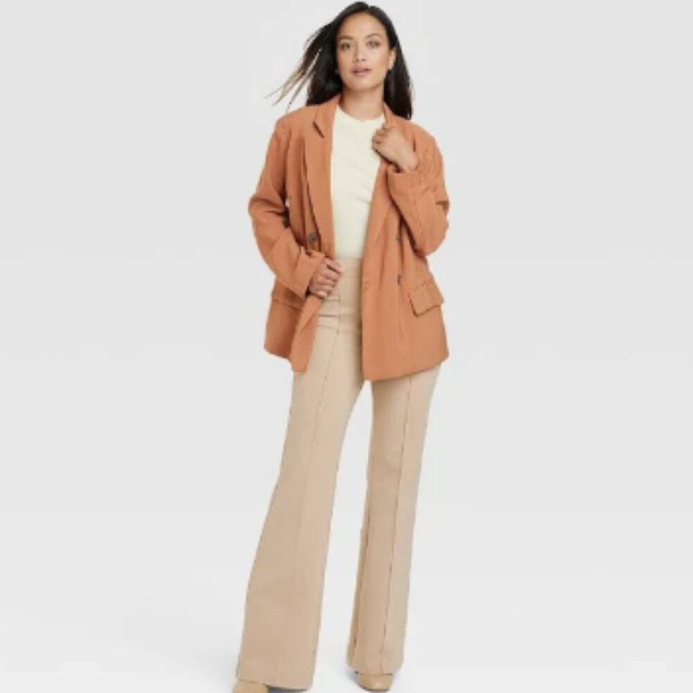 A New Day Beige Flared Pants Size 12